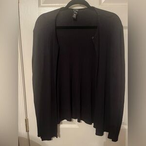 Eileen Fisher‎ Large Black Cardigan with button accent